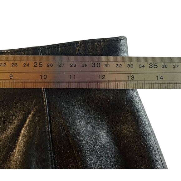 Vintage Leather Pencil Skirt Sz 6 Lamb Nappa Buttery Soft Cowgirl Core Classy - Picture 5 of 9